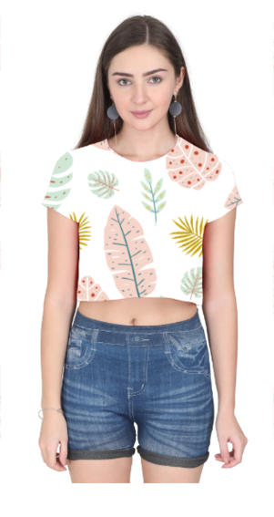 Women Crop Top - All over printed