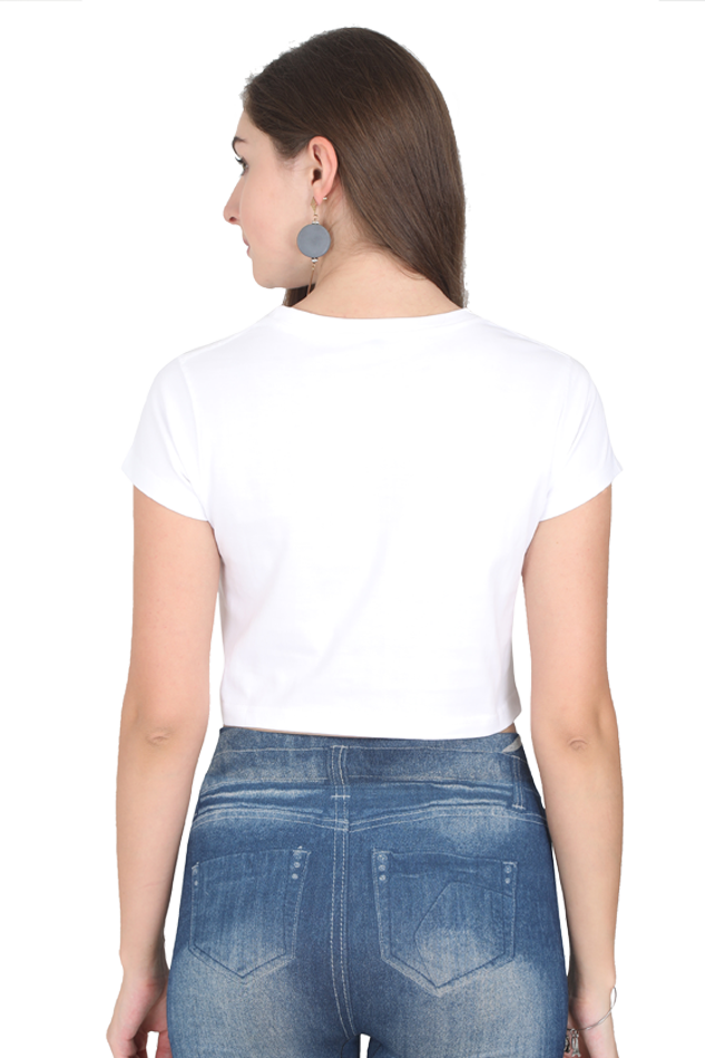 Women Crop Top - Baby White Slay