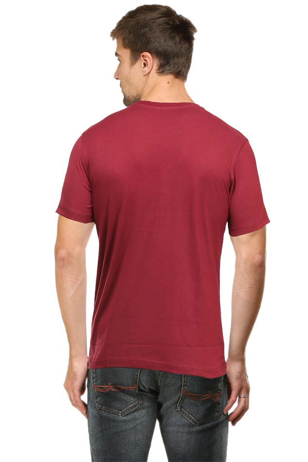 Men Classic Cotton Plain T-shirt Maroon