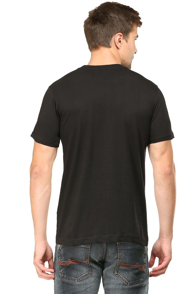 Men Classic Cotton Plain T-shirt Black