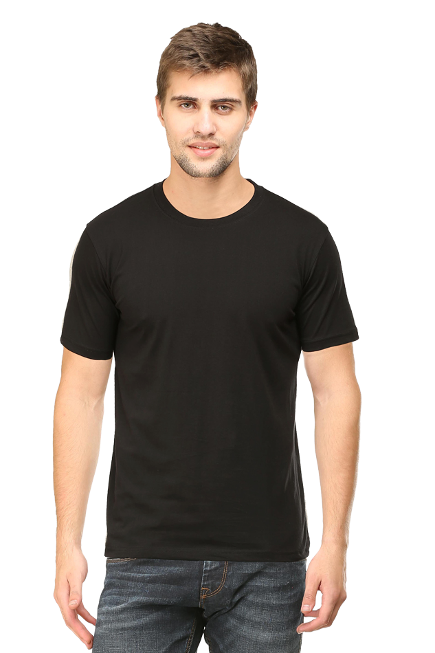 Men Classic Cotton Plain T-shirt Black