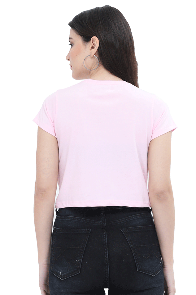 Women Crop Top - Baby Pink Vibing