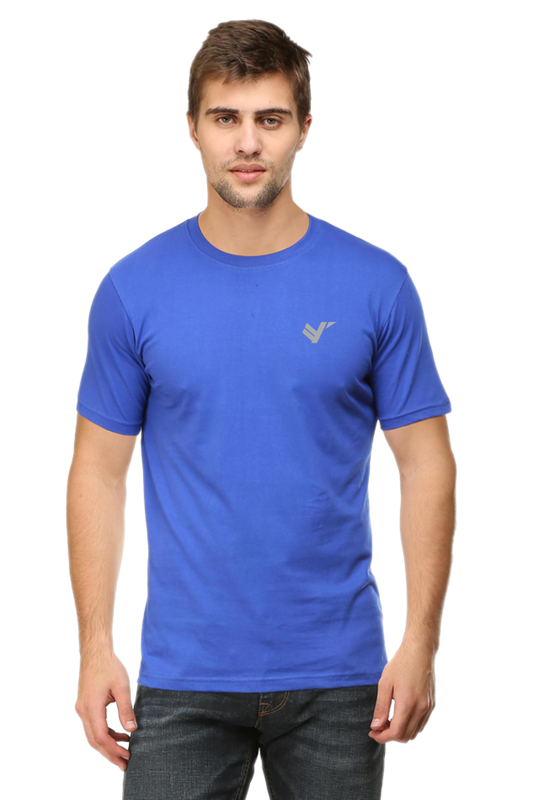 Men Classic Cotton Plain T-shirt Royal Blue