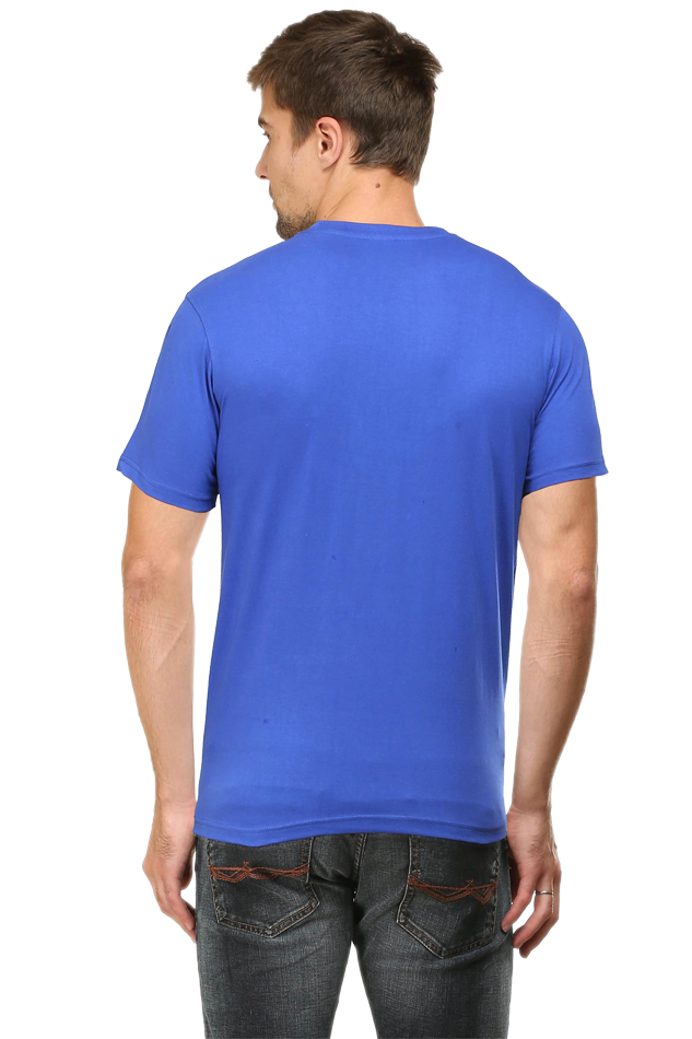 Men Classic Cotton Plain T-shirt Royal Blue