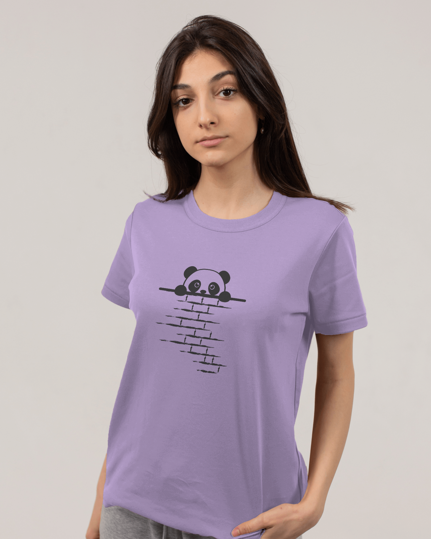 Women Classic Printed T-shirt Lavender